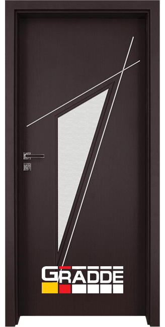 Интериорна врата Gradde - Серия Kristall Glas 4.2 - Орех Рибейра
