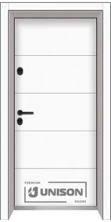 Входна врата Uniosn Clima Pro, цвят Бял Мат