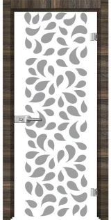 Стъклена интериорна врата Print G 13-1, Райски орех