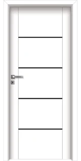Интериорна врата Invado Aristo модел 5 Black Lacobel, цвят Lindo White
