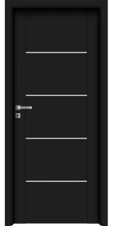 Интериорна врата Invado Aristo модел 5 Satinato Glass, цвят Pure Black